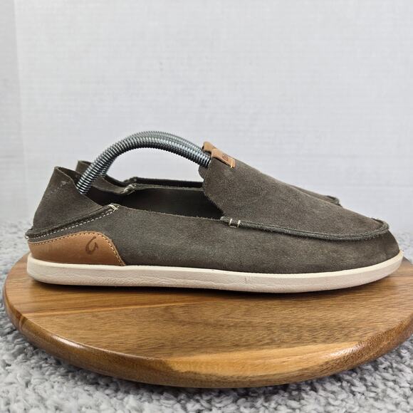 Olukai Mens 9M Nalukai Kala Slip On Gray Casual Lifestyle Daily Comfort Loafer main image 6